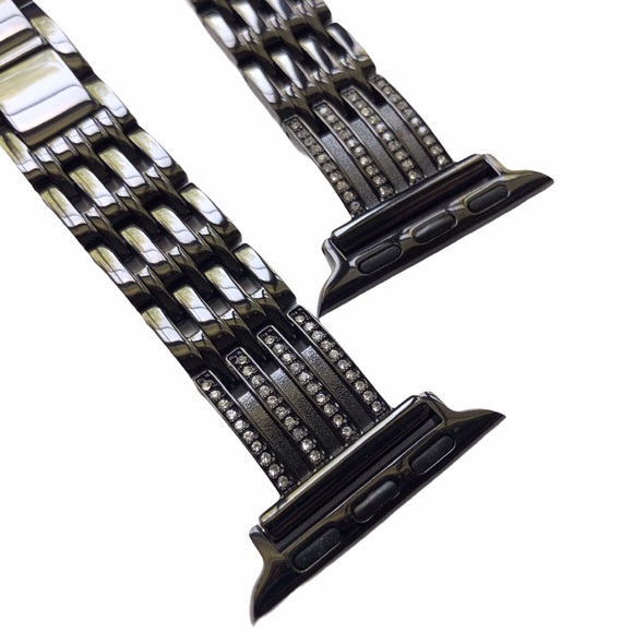 NEW Black Bling Metal Band Apple Watch 38/40/41mm - Picture 2 of 8